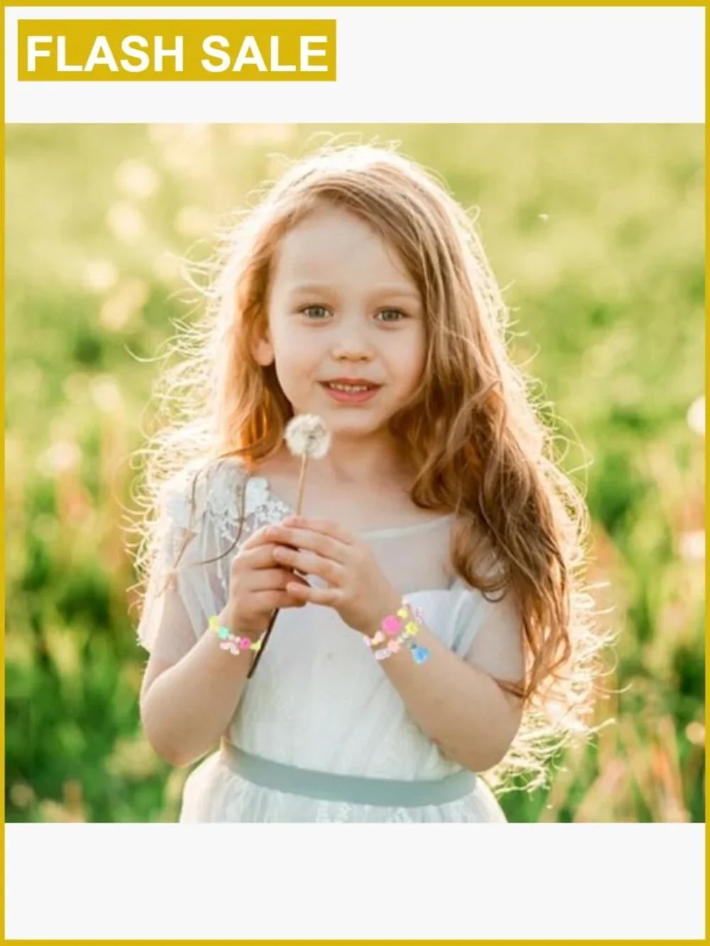 36 Piece Kids Bracelet Set - Acrylic & Resin Handmade Jewelry for Dress Up